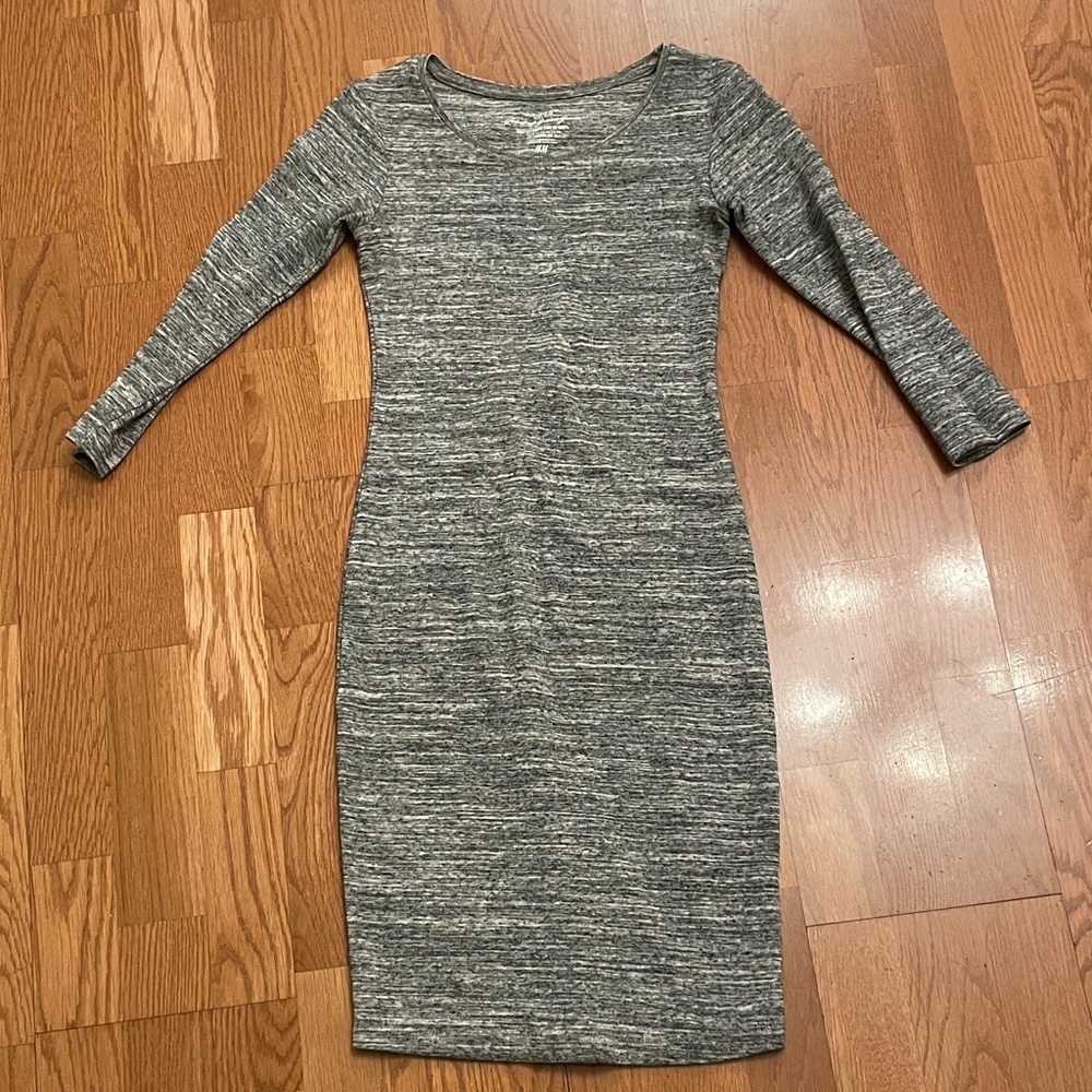 H&M Gray Knit Bodycon Dress